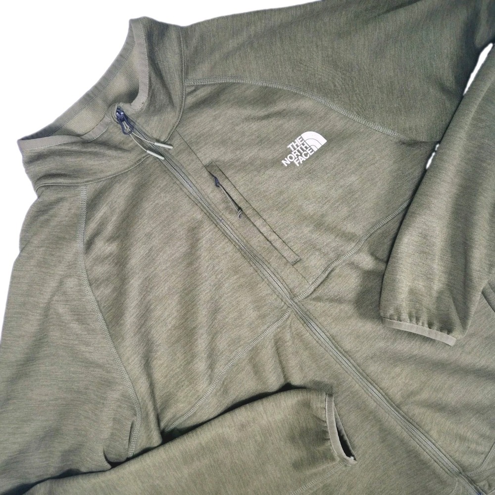 The North Face Canyonlands Men's L Full Zip Fleece Jacket Green Heather Gorpcore